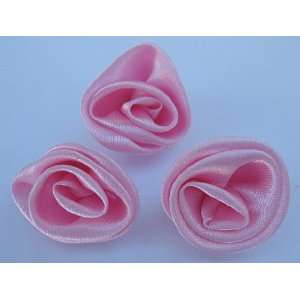  Pink Lily Satin Fabric Flowers Appliques AS30 Arts, Crafts & Sewing