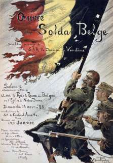   WWI Belgium Belgian World War Poster WW1 Re Print A1 A2 A3  