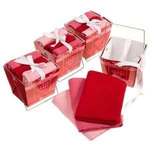  DII Valentine Hearts 4 Pack Take Out Gift Box Set with 