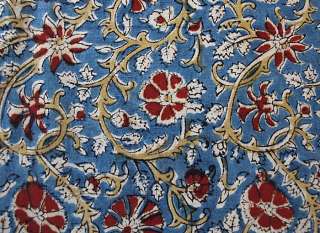 Kalamkari, Hand Printed, Cotton Fabric. Natural Dyes  