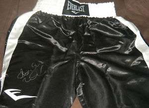 Andre SOG Ward Signed Everlast Black Lg trunks Proof  