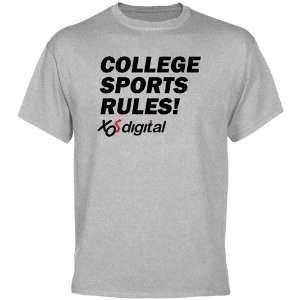  XOS Digital College Sports Rules T Shirt   Ash Sports 