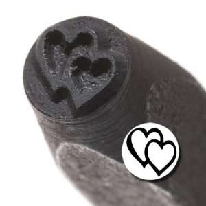  Overlapping Hearts Punch Stamp For Blanks 1/5 Inch 5mm (1 