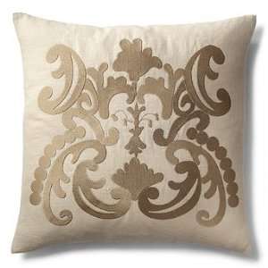  French Lace Throw Pillow with Crest   Dogwood   Frontgate 