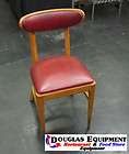 Used Lot of Twelve (12) Wooden Dining Chairs Red Pleath