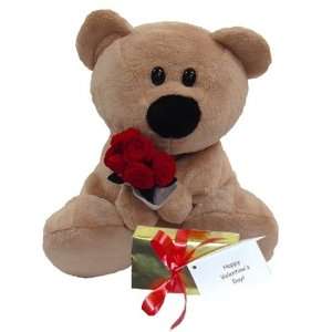  10 Hilbert Bear Rose Package. Includes Bear, Velvet Rose 