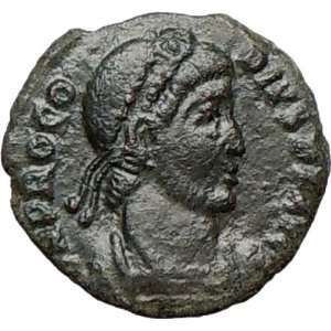 PROCOPIUS 365AD Very RARE Unlisted Ancient Roman Coin CHI RHO Labatum 