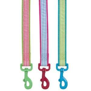  Gingham Sweeties Dog Leads Color Green, Size 6 x 1 