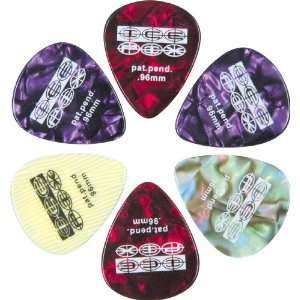   Guitar Picks Assorted Colors 6 Pack .96MM Musical Instruments