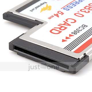 Express Card Superspeed Expresscard 54 to USB 3.0 x 2 Port Adapter 