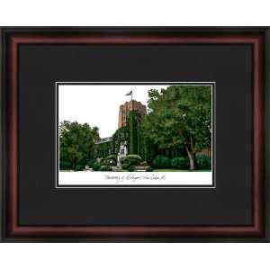 University of Michigan Campus Lithograph Picture  Sports 