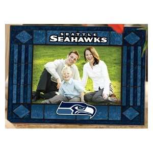  Seattle Seahawks Art Glass Horizontal Picture Frame 