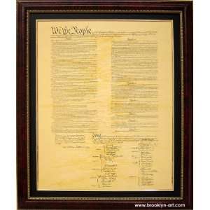  The United States Constitution High Quality Replica Framed 