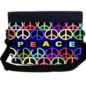  Multi Colored Peace Logos NEOPRENE Laptop Sleeve Bag 