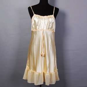   Petticoat Chemise Braces Skirt Robe Yellow One Size