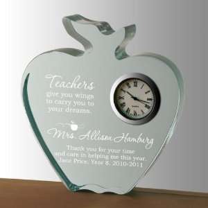  Inspirational Teachers Apple Clock Keepsake Everything 