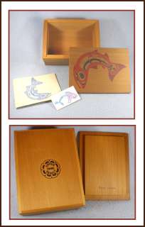 Hand Crafted Cedar Wood Box UPPER SKAGIT TRIBE WA INDIANS SOCKEYE 