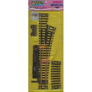 Atlas HO Scale Right Manual Snap Switch Track #61 Toys 