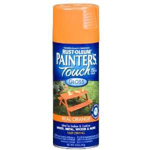   Painters Touch Multi Purpose Spray Paint, Gloss Real Orange, 12 Ounce