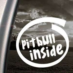  Pitbull Inside Decal Car Truck Bumper Window Sticker 