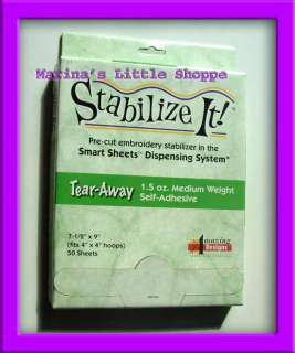 STABILIZE IT SELF ADHESIVE TEAR AWAY STABILIZER BY AMAZING DESIGNS