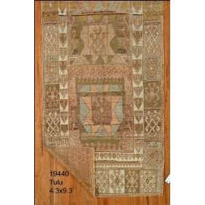  4x9 Hand Knotted Tulu Turkey Rug   43x93