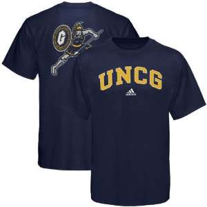  NCAA adidas UNCG Spartans Navy Blue Relentless T shirt 