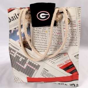 UGA Georgia Bulldogs Newsprint Tote Bag SALE  