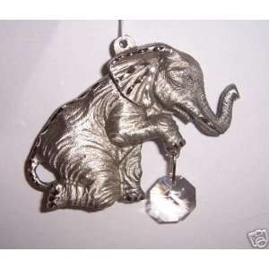  Spoontiques Pewter Suncatcher Elephant with Crystal 