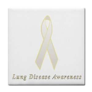 Lung Disease Awareness Ribbon Tile Trivet