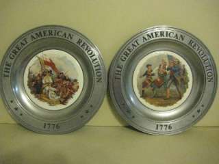 THE GREAT AMERICAN 1976 CANTON, OHIO PEWTER PLATES  