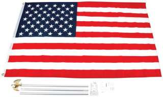   Flag US USA 3x5 American Pole Mount Kit Eagle Ornament United States