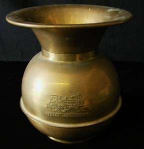 Union Pacific Railroad Solid Brass Spittoon  