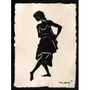   Papercut Art   Dancer Isadora Duncan Silhouette