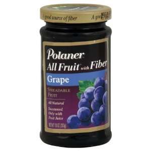 Polaner All Fruit With Fiber Grape Spreadable Fruit 10 oz (Pack of 12 