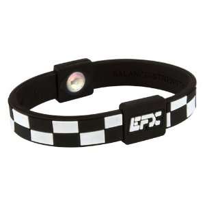  EFX Silicone Sport Wristband  Checkers Black/White Sports 