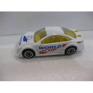  White 98 French World Cup Two Door Coupe Matchbox Car Die 