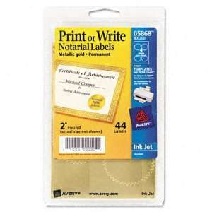  Inkjet Print or Write Notarial Seals 2 in Diamete 