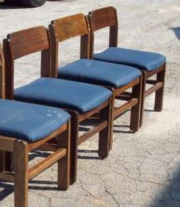Solid Wood Chairs w/ Padded Seat  