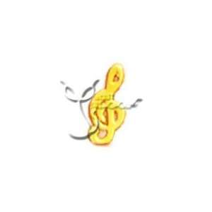  Gold Music Treble Clef Nail Stickers/Decals Beauty