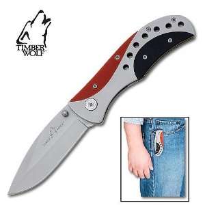  Timber Wolf Triumph Folder Knife Easy Opener Sports 