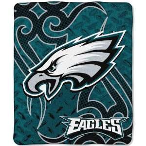  Philadelphia Eagles Royal Plush Raschel NFL Blanket (Tattoo 