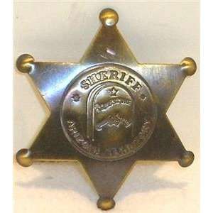Brass Sheriff Tombstone Arizona Territory Obsolete Old West Police 