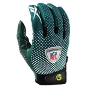  Reebok Fade Football Receiver/Running Back Gloves FOREST 
