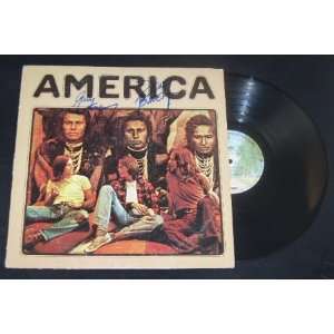  America   America   Signed Autographed   Record Album 