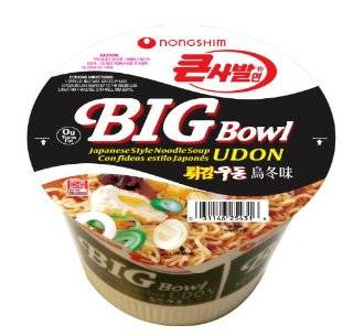 Nong Shim Big Bowl Noodle Udon, 4.02 Ounce Containers (Pack of 12)