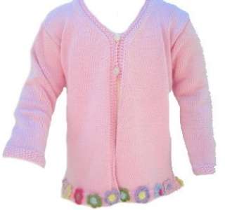  Yellow Label Kids Hand Knit Fresh Blooms Baby Sweater 