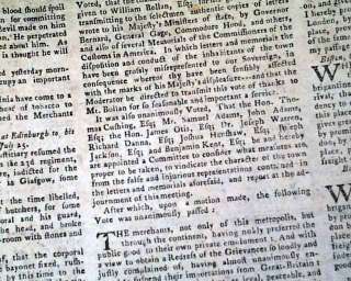 Rare COLONIAL NEW YORK 1769 18th Century U.S. Newspaper  