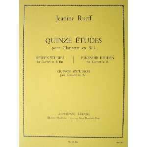  Quinze Etudes Pour Clarinette Jeanine Rueff Books