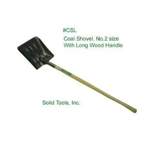  Steel Coal Shovel with Long Wood Handle Patio, Lawn 